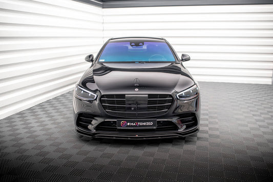 Frontlippe passend für Mercedes S AMG-Line W223 schwarz Hochglanz