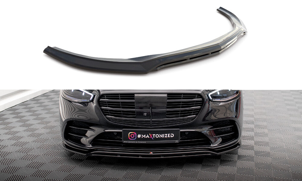 Frontlippe passend für Mercedes S AMG-Line W223 schwarz Hochglanz
