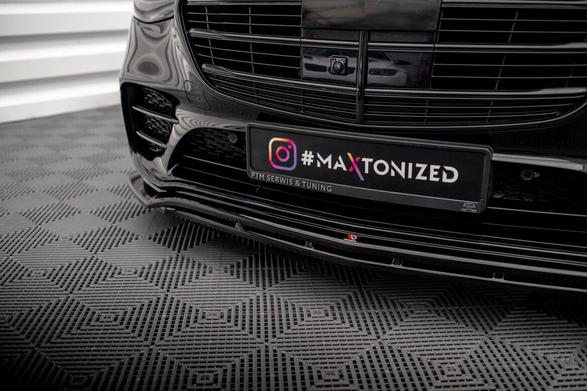 Frontlippe passend für Mercedes S AMG-Line W223 schwarz Hochglanz