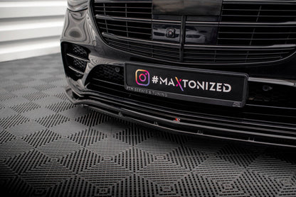 Frontlippe passend für Mercedes S AMG-Line W223 schwarz Hochglanz