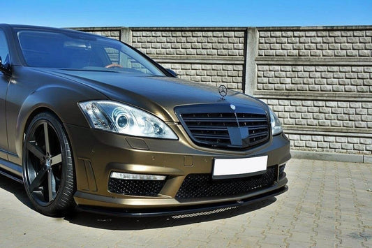Frontlippe passend für Mercedes S-Klasse W221 AMG schwarz Hochglanz