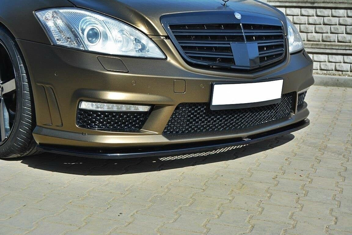 Frontlippe passend für Mercedes S-Klasse W221 AMG schwarz Hochglanz