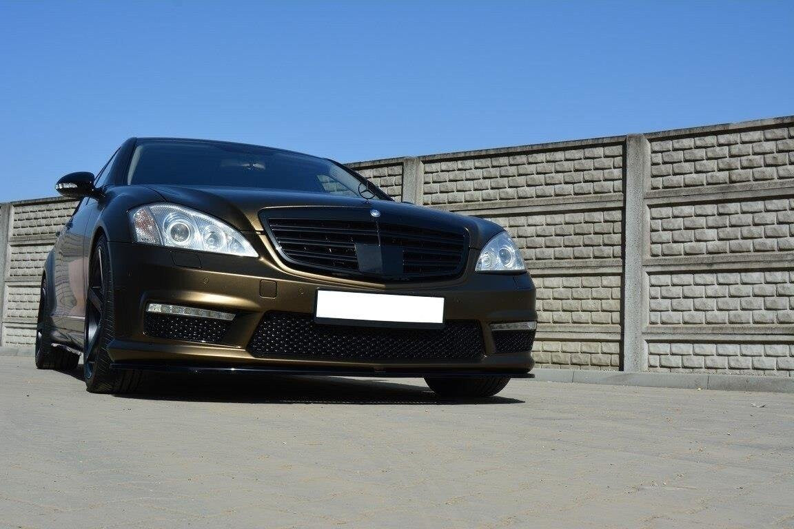 Frontlippe passend für Mercedes S-Klasse W221 AMG schwarz Hochglanz