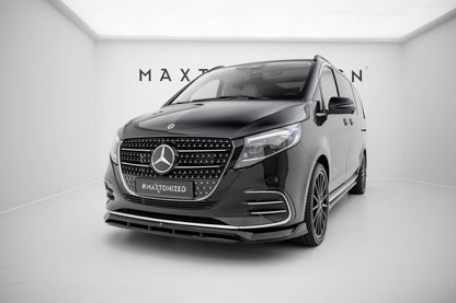 Frontlippe passend für Mercedes V-Klasse AMG-Line W447 FL 2 schwarz Hochglanz