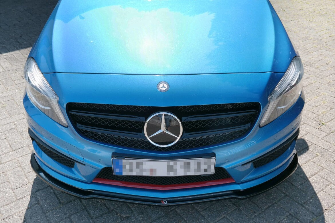 Frontlippe passend für Mercedes W176 AMG-LINE vor FL schwarz Hochglanz