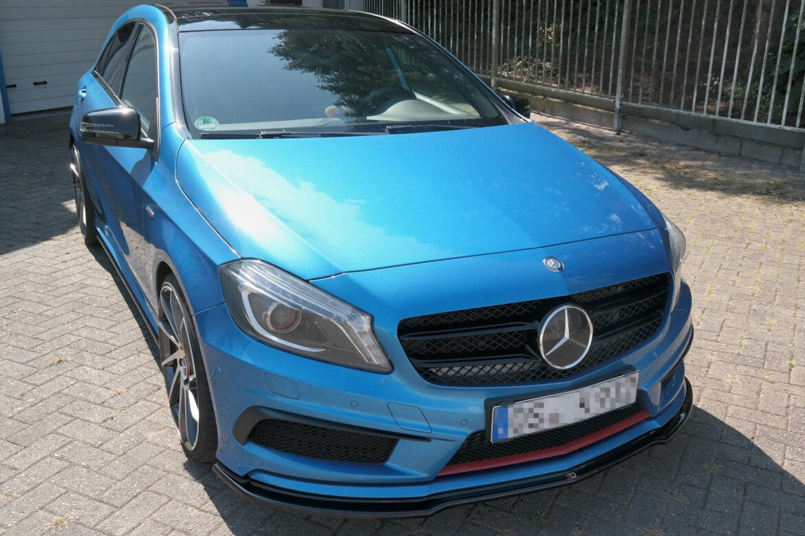 Frontlippe passend für Mercedes W176 AMG-LINE vor FL schwarz Hochglanz