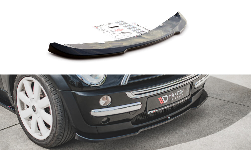 Frontlippe passend für Mini Cooper / One R50 schwarz Hochglanz