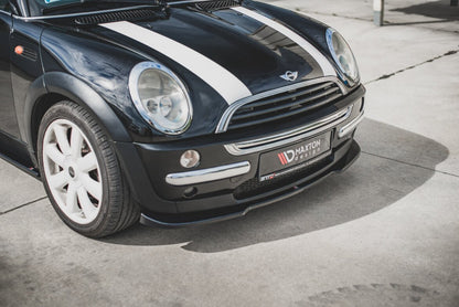 Frontlippe passend für Mini Cooper / One R50 schwarz Hochglanz