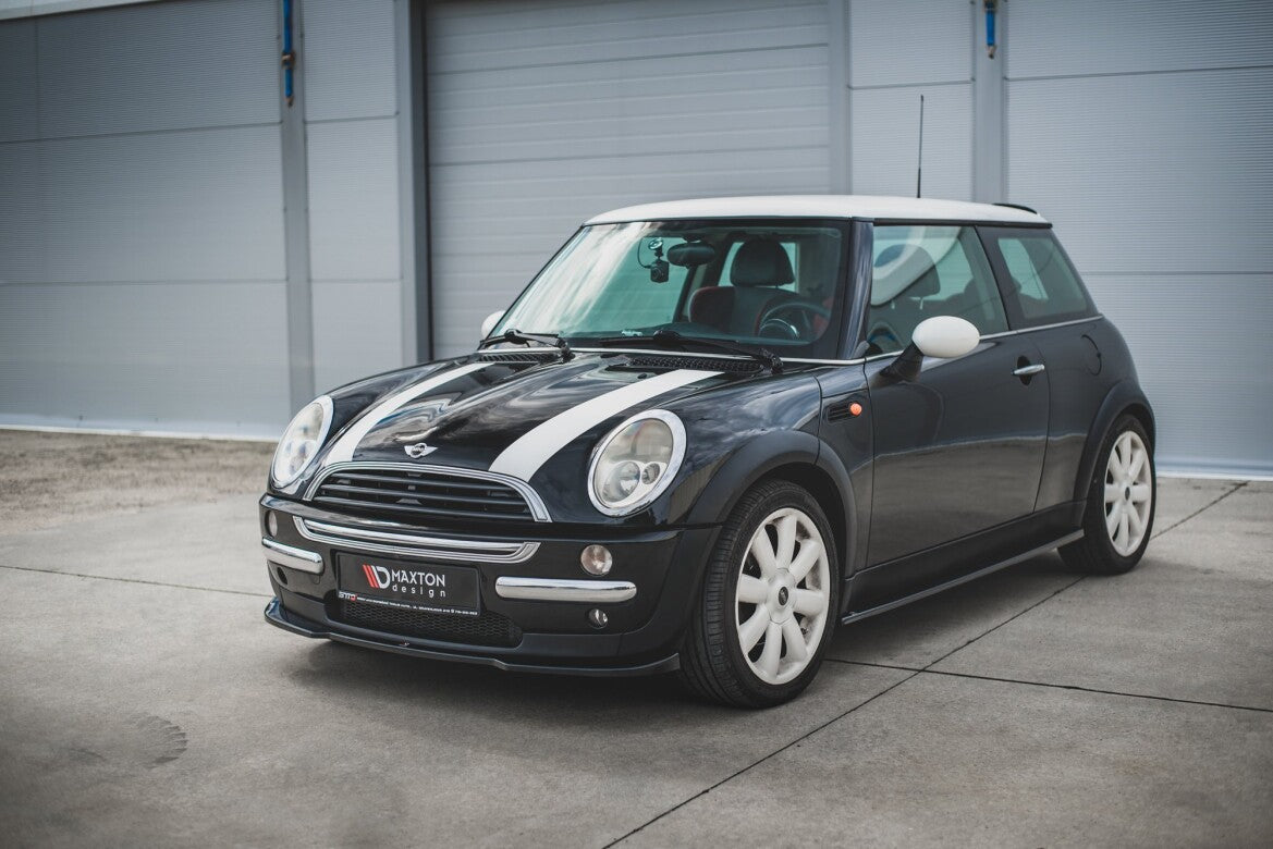 Frontlippe passend für Mini Cooper / One R50 schwarz Hochglanz