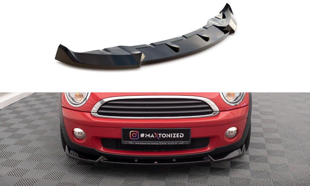 Frontlippe passend für Mini One R56 schwarz Hochglanz