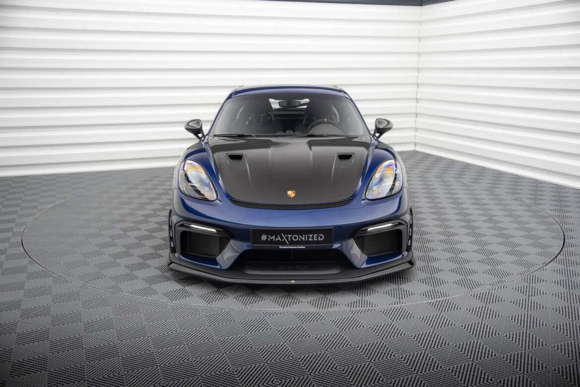 Frontlippe passend für Porsche 718 Cayman GT4 RS 982c schwarz Hochglanz