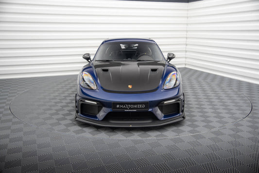 Frontlippe passend für Porsche 718 Cayman GT4 RS 982c schwarz Hochglanz