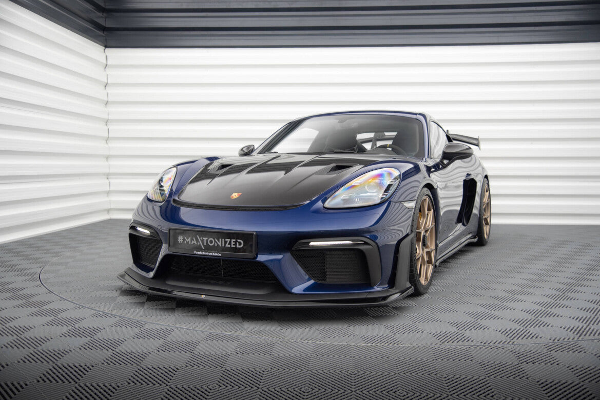 Frontlippe passend für Porsche 718 Cayman GT4 RS 982c schwarz Hochglanz