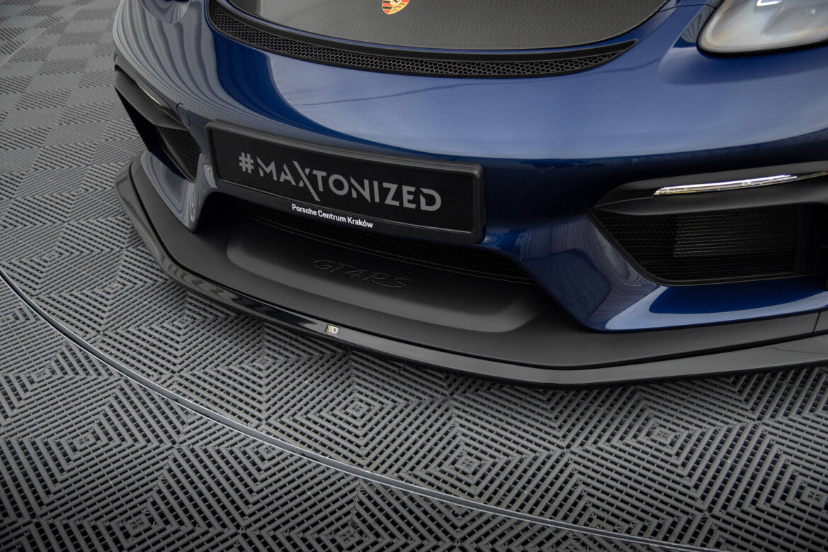 Frontlippe passend für Porsche 718 Cayman GT4 RS 982c schwarz Hochglanz