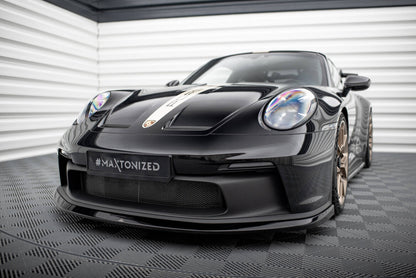 Frontlippe passend für Porsche 911 992 GT3 schwarz Hochglanz