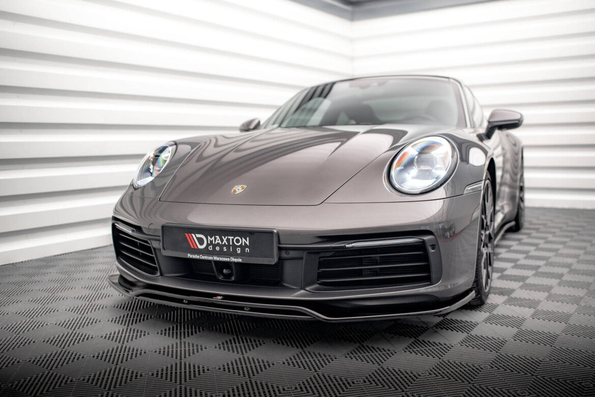 Frontlippe passend für Porsche 911 Carrera 4S 992 schwarz Hochglanz