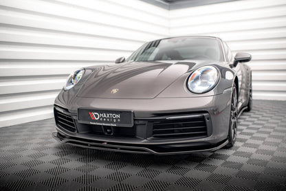 Frontlippe passend für Porsche 911 Carrera 4S 992 schwarz Hochglanz