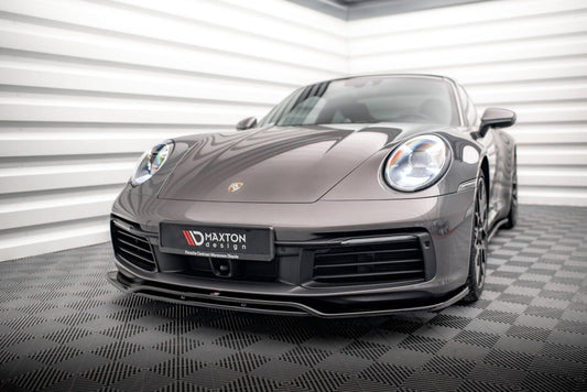 Frontlippe passend für Porsche 911 Carrera 4S 992 schwarz Hochglanz