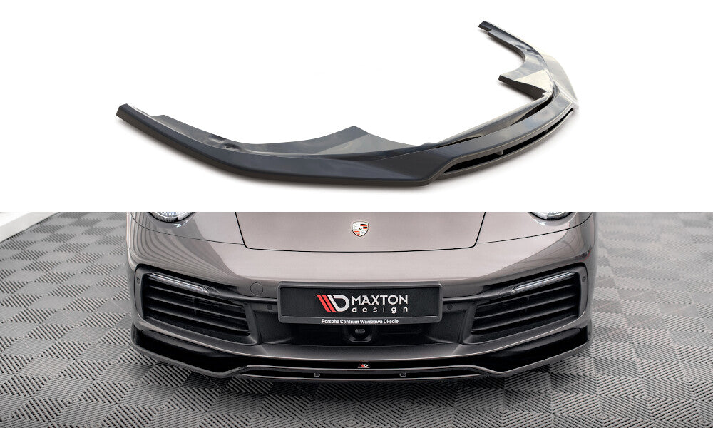 Frontlippe passend für Porsche 911 Carrera 4S 992 schwarz Hochglanz