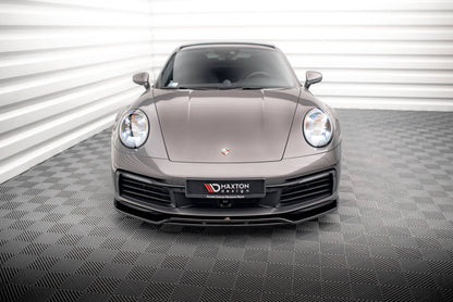 Frontlippe passend für Porsche 911 Carrera 4S 992 schwarz Hochglanz