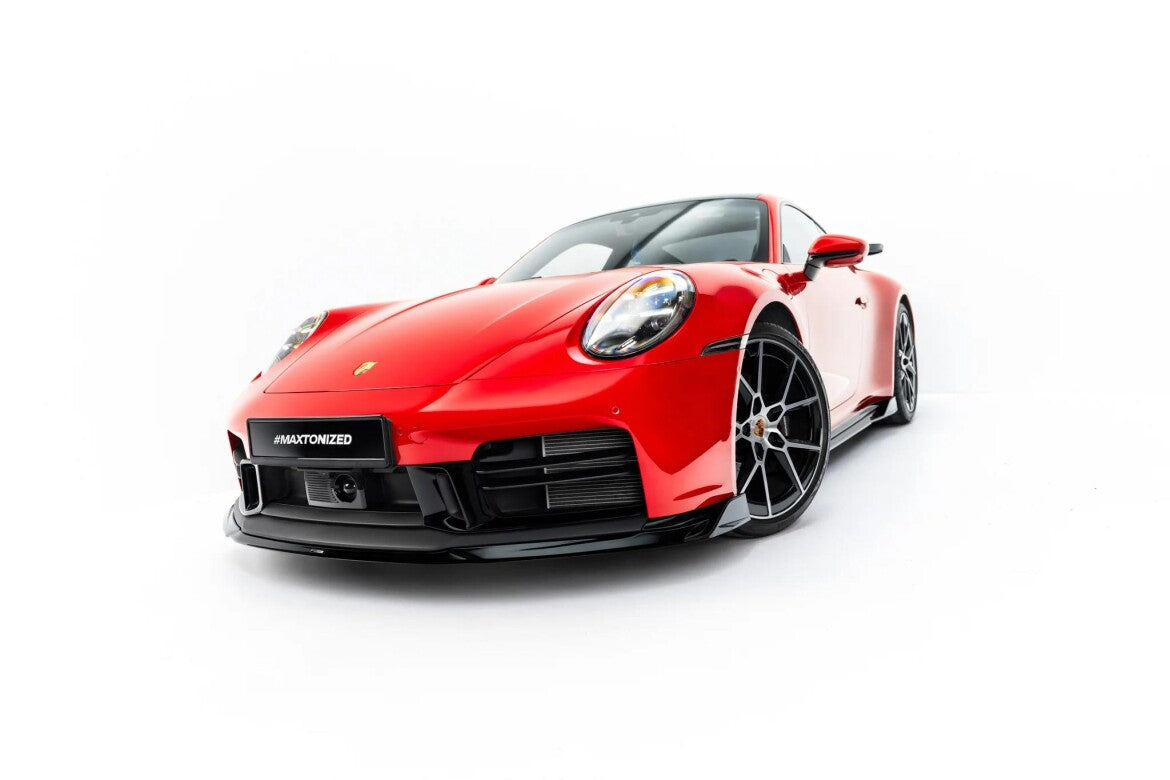 Frontlippe passend für Porsche 911 Carrera Aero / Carrera GTS 992 Facelift schwarz Hochglanz