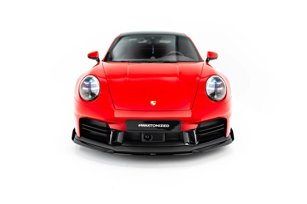 Frontlippe passend für Porsche 911 Carrera Aero / Carrera GTS 992 Facelift schwarz Hochglanz