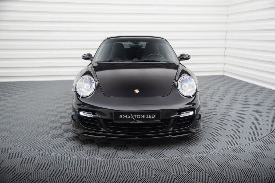 Frontlippe passend für Porsche 911 Turbo 997 schwarz Hochglanz