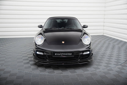 Frontlippe passend für Porsche 911 Turbo 997 schwarz Hochglanz
