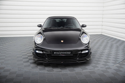 Frontlippe passend für Porsche 911 Turbo 997 schwarz Hochglanz