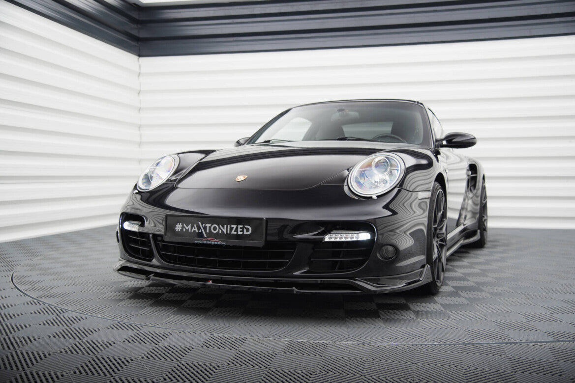 Frontlippe passend für Porsche 911 Turbo 997 schwarz Hochglanz