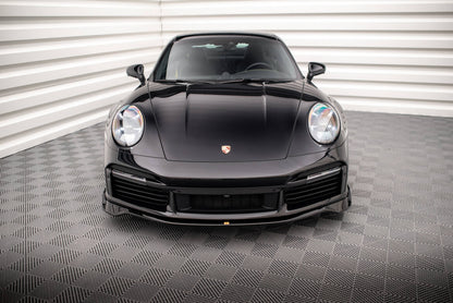 Frontlippe passend für Porsche 911 Turbo S 992 schwarz Hochglanz