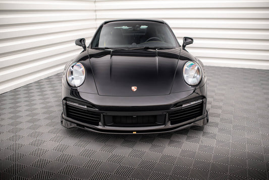 Frontlippe passend für Porsche 911 Turbo S 992 schwarz Hochglanz