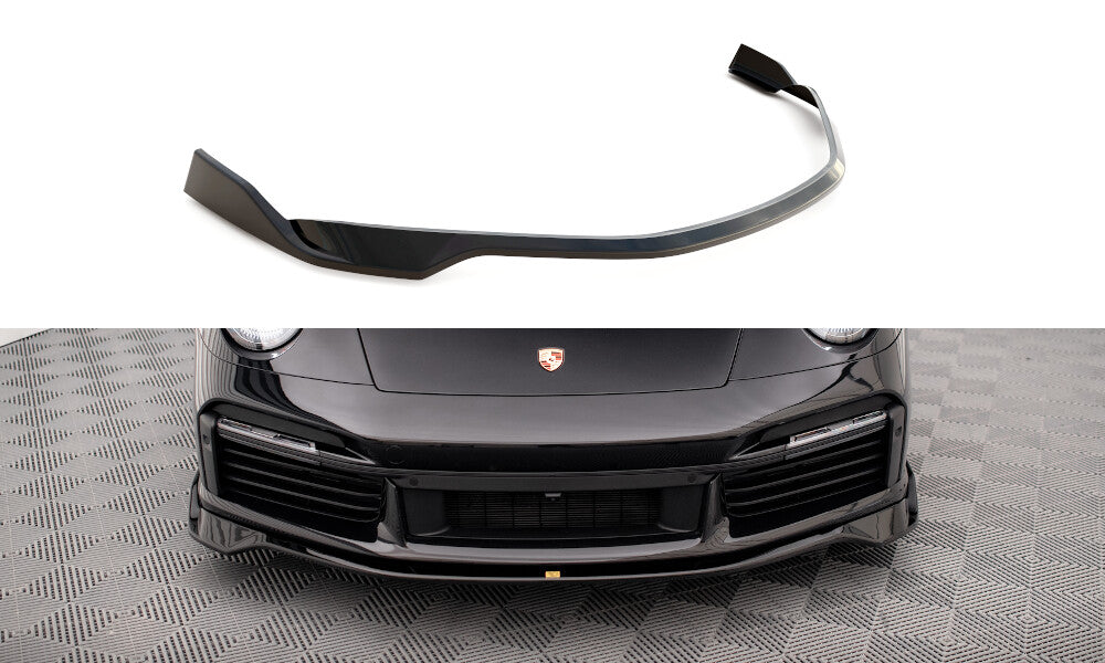 Frontlippe passend für Porsche 911 Turbo S 992 schwarz Hochglanz