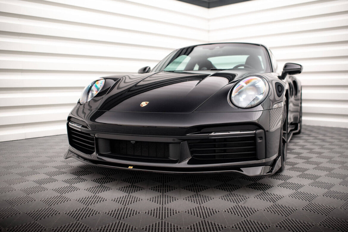 Frontlippe passend für Porsche 911 Turbo S 992 schwarz Hochglanz