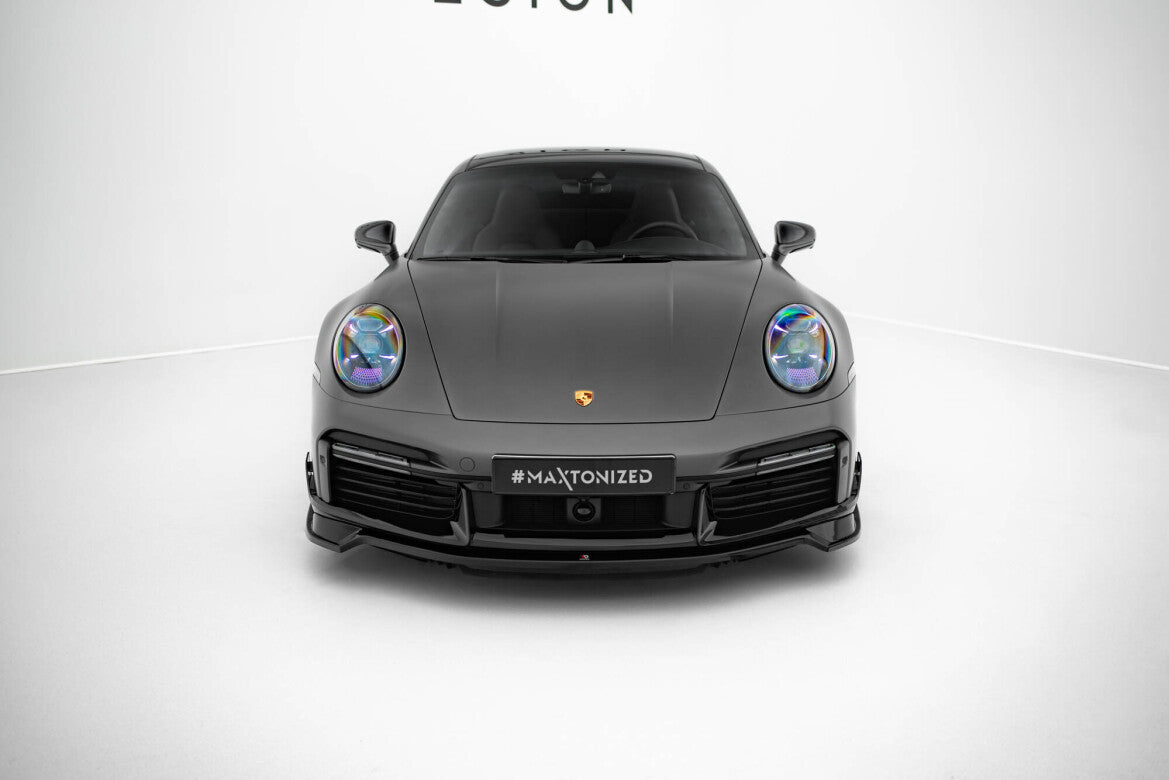 Frontlippe passend für Porsche 911 Turbo S Sport Package 992 schwarz Hochglanz