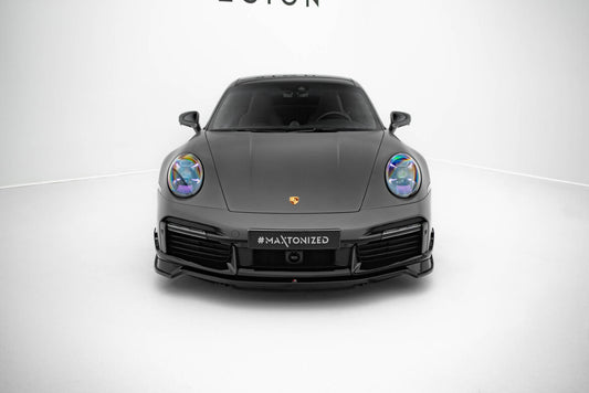 Frontlippe passend für Porsche 911 Turbo S Sport Package 992 schwarz Hochglanz