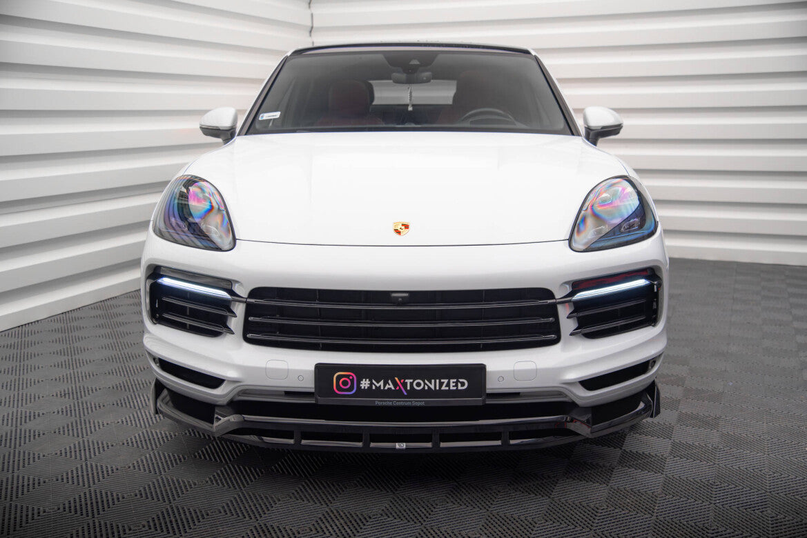Frontlippe passend für Porsche Cayenne Coupe / SUV Mk3 schwarz Hochglanz