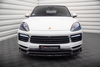 Frontlippe passend für Porsche Cayenne Coupe / SUV Mk3 schwarz Hochglanz