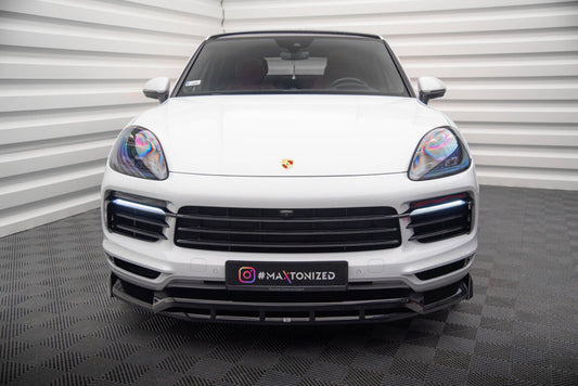 Frontlippe passend für Porsche Cayenne Coupe / SUV Mk3 schwarz Hochglanz