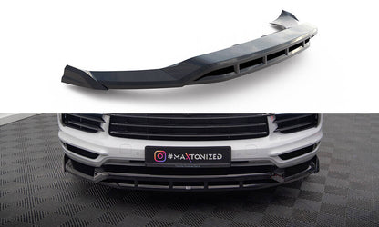 Frontlippe passend für Porsche Cayenne Coupe / SUV Mk3 schwarz Hochglanz