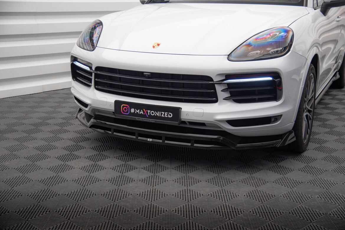 Frontlippe passend für Porsche Cayenne Coupe / SUV Mk3 schwarz Hochglanz