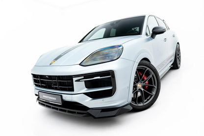 Frontlippe passend für Porsche Cayenne GTS / Turbo Sport Pack / Turbo E-Hybrid GT Pack Coupe Mk3 Facelift schwarz Hochglanz