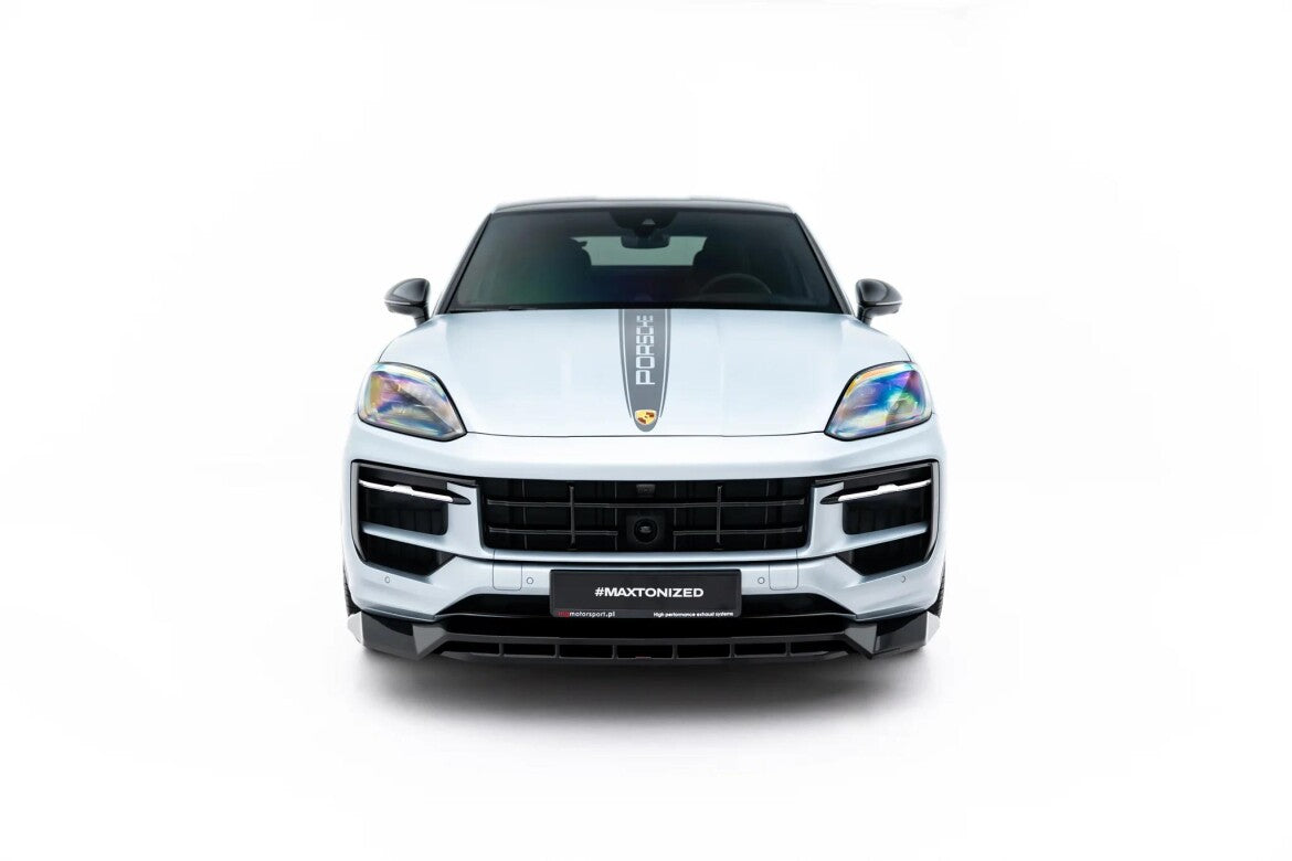 Frontlippe passend für Porsche Cayenne GTS / Turbo Sport Pack / Turbo E-Hybrid GT Pack Coupe Mk3 Facelift schwarz Hochglanz