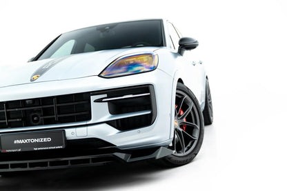 Frontlippe passend für Porsche Cayenne GTS / Turbo Sport Pack / Turbo E-Hybrid GT Pack Coupe Mk3 Facelift schwarz Hochglanz