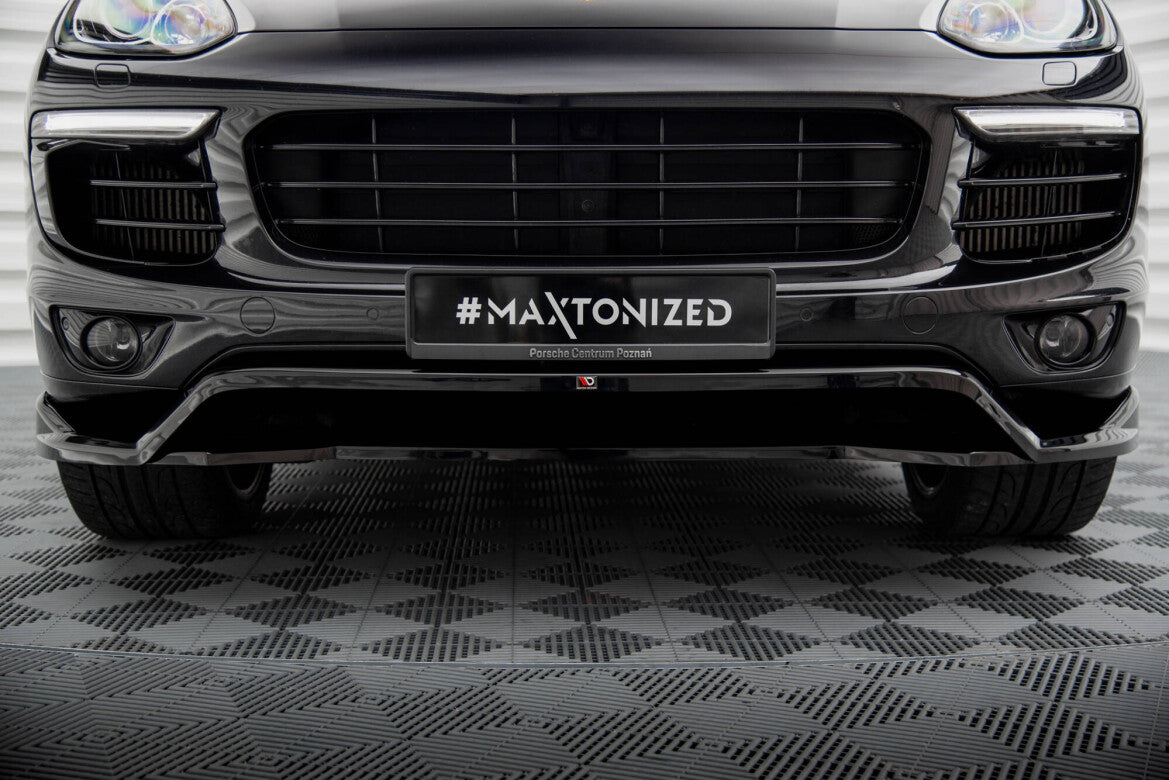 Frontlippe passend für Porsche Cayenne Mk2 FL schwarz Hochglanz