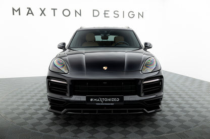 Frontlippe passend für Porsche Cayenne Sport Design Mk3 schwarz Hochglanz