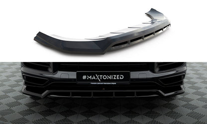 Frontlippe passend für Porsche Cayenne Sport Design Mk3 schwarz Hochglanz