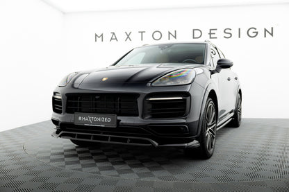 Frontlippe passend für Porsche Cayenne Sport Design Mk3 schwarz Hochglanz