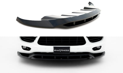 Frontlippe passend für Porsche Cayenne Turbo / Standard Mk2 schwarz Hochglanz