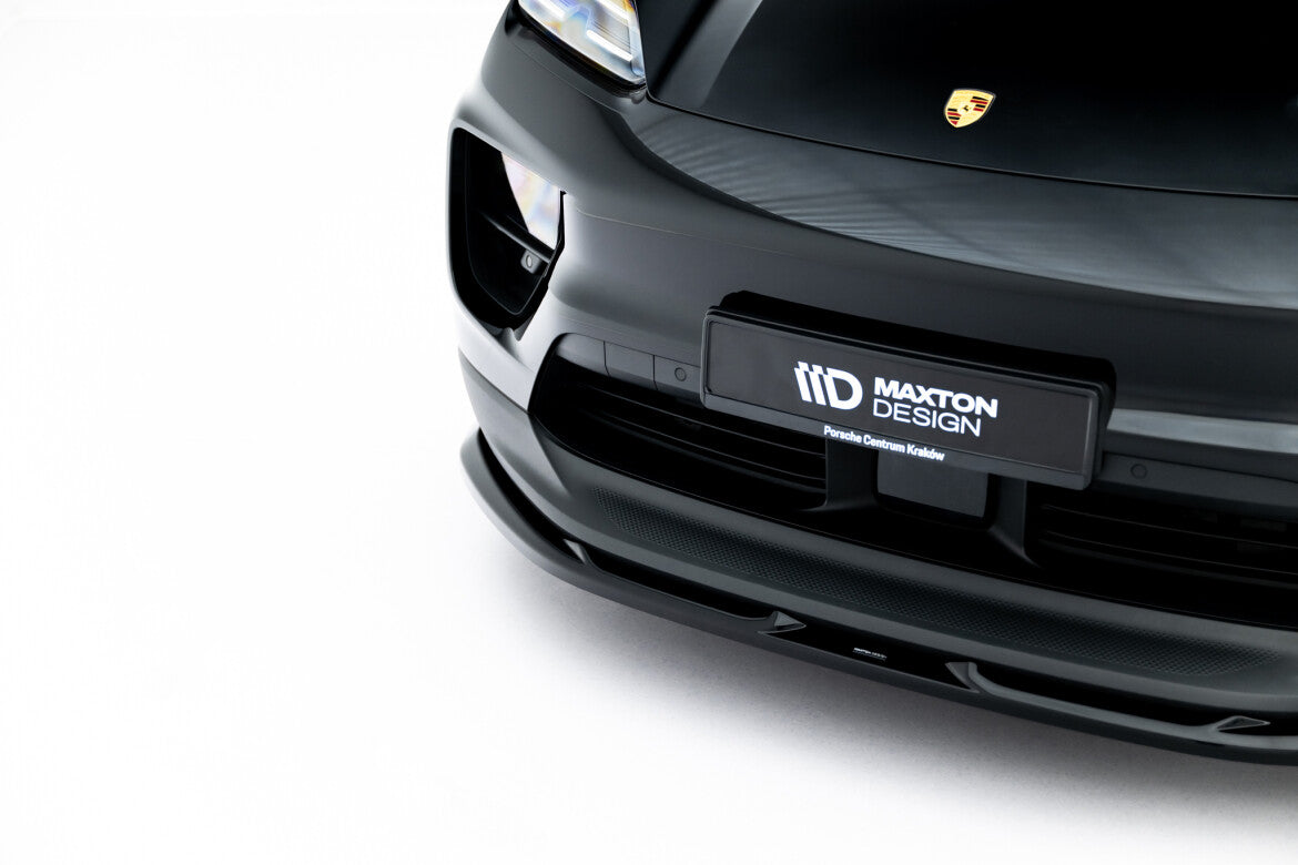 Frontlippe passend für Porsche Macan EV Mk1 schwarz Hochglanz